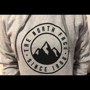 Grey north face hoodie